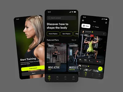 App Fitness app design ui uidesign uiux uiuxdesign