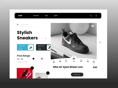 Shoes Website Design UI - Nike app design design landing page mobileapp nike brand product design shoes design shoes ui shoes website ui uiux uiux design