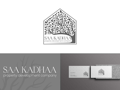 Logo Design for Saa Kadhaa 2d 2d art 2d logo brand branding business design detail digital digital art graphic design identity branding illustration logo modern real estate real estate logo tree vector