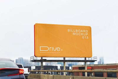 Mockup Billboard Highway 013 billboard branding design freebie graphic design highway mockup premium psd template