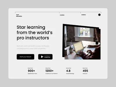 E-Learning Platform Landing Page app design design e larning website e learning design ui landingspace mobileapp product design ui