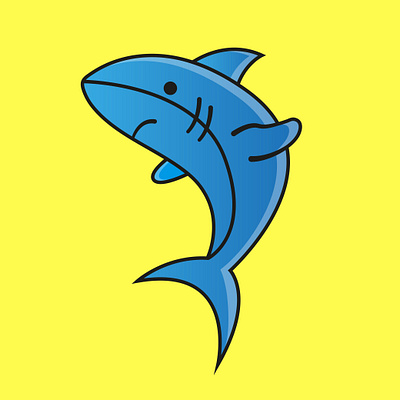 Illustration of shark - fish vector - shark drawing animal design fish food illustration logo ocean poster sea shark vector water