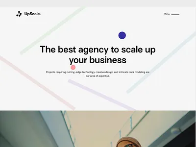 UpScale. Agency landing page agency landing page ui user interface web design webflow