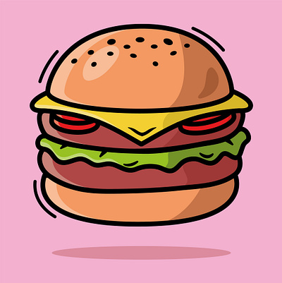 Illustration of burger - burger meal vector - burger drawing burger business cafe corporate design flyer food graphic design illustration leaflet logo meal poster restaurant ui vector