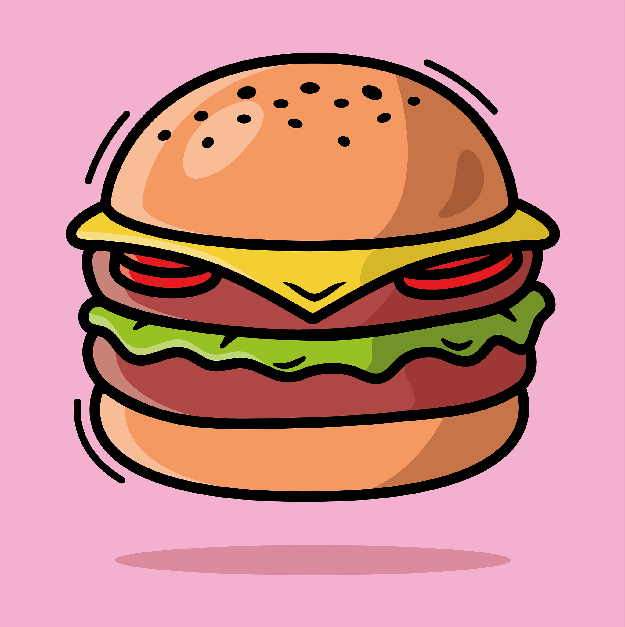 Illustration of burger burger meal vector burger drawing by