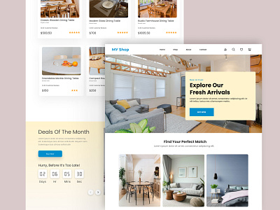 Furniture E-commerce Website auto layout clean layout modern design responsive design ui uiux design uiuxdesign user friendly design ux website design