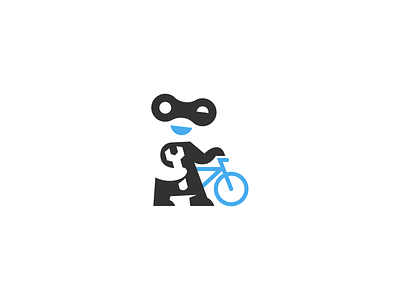 Bike repair bicycle bike brand branding character design elegant illustration logo logotype mark mascot minimalism minimalistic modern repair sign