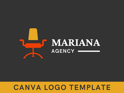 Premade Minimal Furniture Shop Logo Template brand identity branding canva chair logo design furniture logo illustration logo logo design template