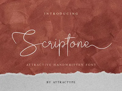 Scriptone - Attractive Handwritten Font alternate attractive beauty branding craft elegant fonts free font handwritte label ligature logo mockup script swash wedding