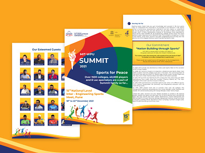 MIT-WPU Summit 2021 Brochure 2d branding brochure illustration logo media print website design