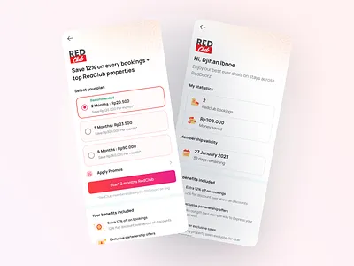 RedClub - Subscription services figma interaction design interface ui ux