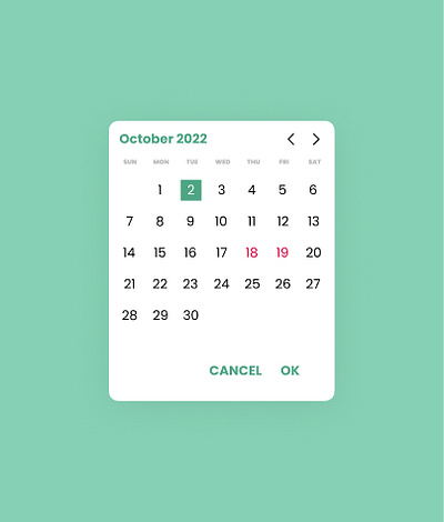 Date Picker design ui