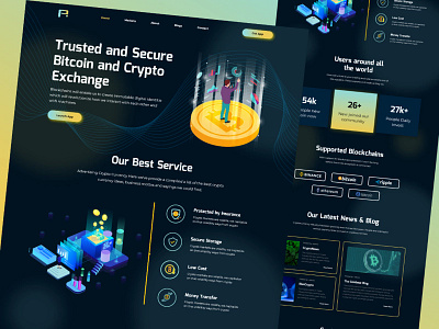 Cryptocurrency landing page app design banner banner design crypto crypto currency crypto currency landing page design graphic design landing page landing page design nft nft art nft landing page social media banner social media banner design ui