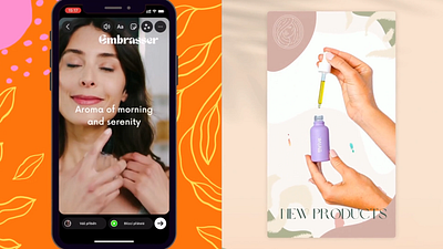 Beauty brand ads branding graphic design