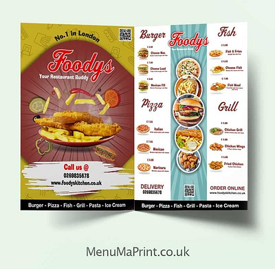Best A4 Restaurant Menu Printing Services | MenuMa Print menu a4
