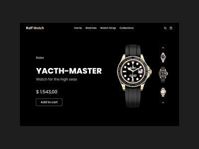 Watch Store ui ux watch web