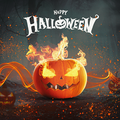 Happy Halloween 3d branding graphic design
