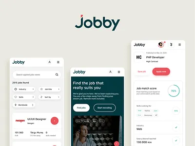 Jobby - Branding and UX UI analysis brand sprint branding campaign consultancy copywriting launching campaign logo platform positioning ui ux uxui verbal identity visual identity