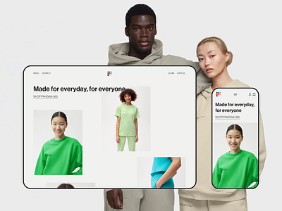 PANGAIA Concept design e commerce minimal typography ui ux