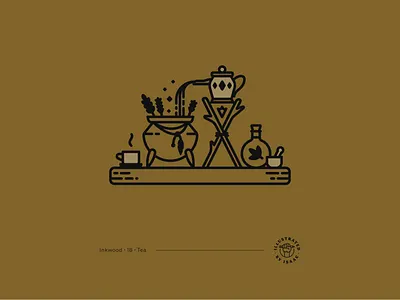 Tea design illustration illustrator linework minimal monoline vector