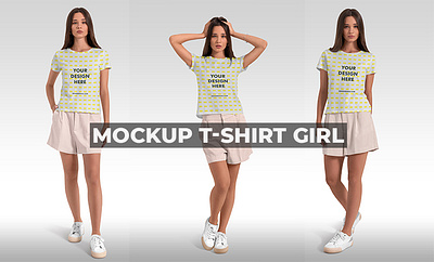 Best 3 Premium Mockup T-shirt Girl Free Download free t shirt mockups graphic design