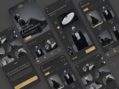 Luxury Fashion Design App app app design branding e commerance app fashion app fashion design figma design mobile app shopping app ui ui design ui kit uiux ux design