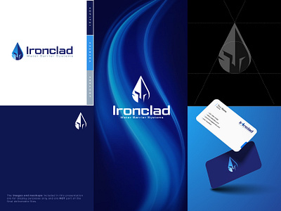 IRONCLAD WATER BARRIER SYSTEMS - LOG DESIGN. 3d animation branding concept custom design elegant exquisite graphic design graphics illustration logo motion graphics professional ui unique ux vector website