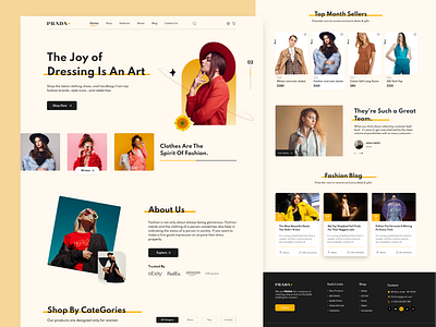 PRADA - E-commerce Website design clean clothes clothing brand e commerce e commerce app e commerce design e commerce shop ecomerce fashion fashion e commerce website landing page minimalist online store shooping ui ui design web website website design woocommerce