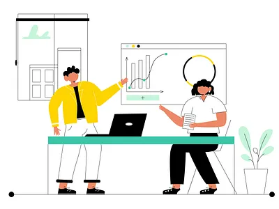 Business process app illustration branding business design flat illustration graphic design illustration people ui web