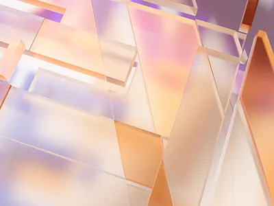 Frosty 3d blue c4d glass purple puzzle redshift texture