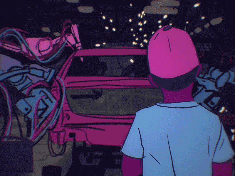 Auto Welding 2d after effects illustration texture