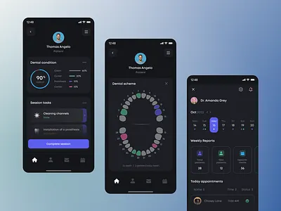 Dentist Mobile App dashboard dentist interface mobile mobile app typography ui ux