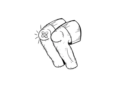 Inktober 18 - Scrape design illustration inktober knee legs scrape