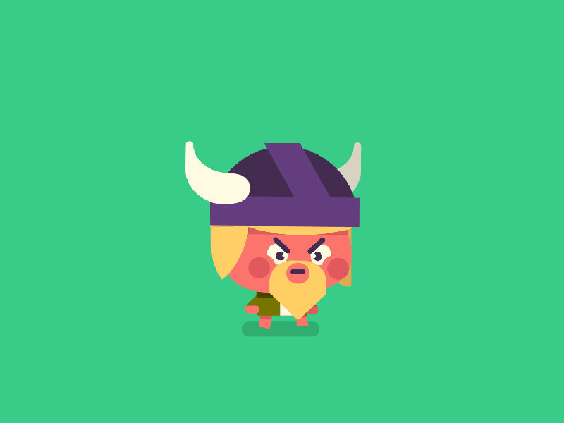Viking Animated animated animation design flatdesign game gamedev geometric illustration indiegame viking
