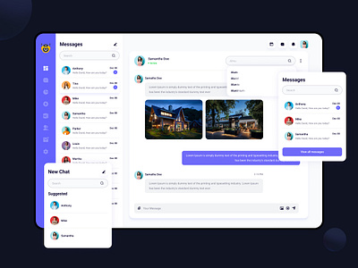Dashboard Chat Screen android app branding dashboard design graphic design illustration ios ios app logo minimal minimal app modern typography ui ux vector web web page website
