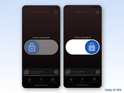 Daily UI 015 On/Off Switch app dailyui design desktop mobile spotify ui