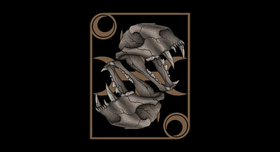 The Card of Macabre II (For Sale) artwork darkart design dotwork drawing graphic design illustration macabre skull