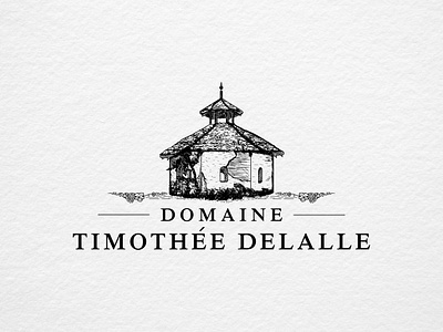 Domain Timothee Delalle Logo Design branding design emblem design emblem logo farm farm emblem farm logo france graphic design hand drawn logo illustration logo vine vintage design vintage drawing wine wine logo winery winery logo