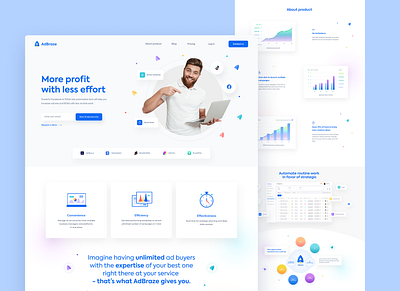 Adbraze website branding clean ui design figma illustration logo ui vector web web design website