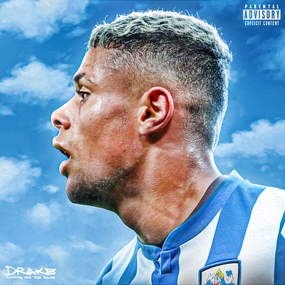 Drake Album Poster Featuring Footballer Tino Anjorin chelseafc design drake football graphic design htafc music poster soccer