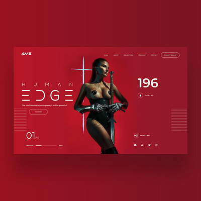 Human Edge Web Ui Design Concept design graphic design nft nft art photography ui ui design ux ux design web design