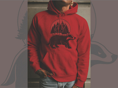 Badgers Hooded Sweatshirt branding design graphic design illustration logo