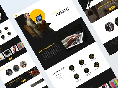 Landing Page: Art University 2022 animation apple branding clean design illustration ios landing page logo minimal motion graphics trend ui ux visual web website