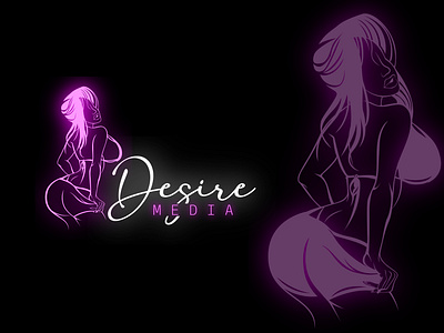 Desire Media Adult Logo adult branding character design graphic design illustration logo sexy silhouette typography vector