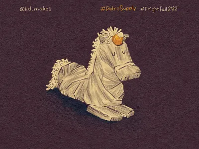 FF2022 | Day 18 - {Uni} Corn Doll candy corn doll fall fright halloween husk illustration october retro supply texture unicorn weird