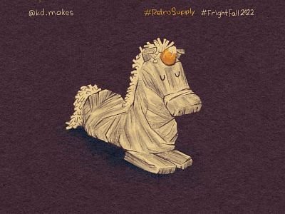 FF2022 | Day 18 - {Uni} Corn Doll candy corn doll fall fright halloween husk illustration october retro supply texture unicorn weird