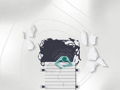 Ice bath illustration illustrator vector