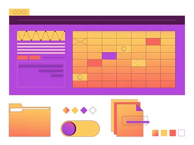 Data security assets 3 2d adobeillustrator asset cyber cybersecurity data design flat flatdesign gradient graphic design icon illustration secure security ui
