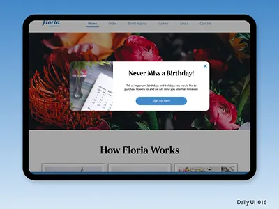 Daily UI 016 Pop-Up / Overlay dailyui design desktop overlay pop up popup ui website