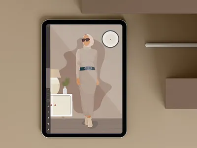 Female Portrait Illustration artwork clothing design digital illustration female flat girl illustration illustration digital interior minimal model muslim portrait vector woman